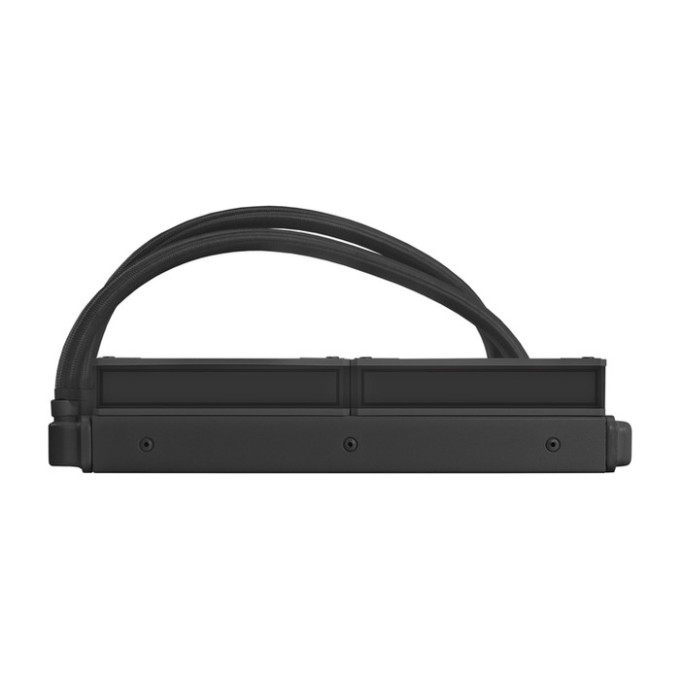 Комплект водяного охлаждения ExeGate BlackWater-240.PRISM.PWM.ARGB.Black (3 PIN 5V ADDRESSABLE RGB подсветка, LGA1954/1851/1700/1200/115x/2066/2011/AM5/AM4, TDP 260W, 2x Fan 120mm 4pin PWM 600-1800RPM Hydro bearing, помпа 3pin 2700RPM, макс. шум 37db, с т EX301483RUS