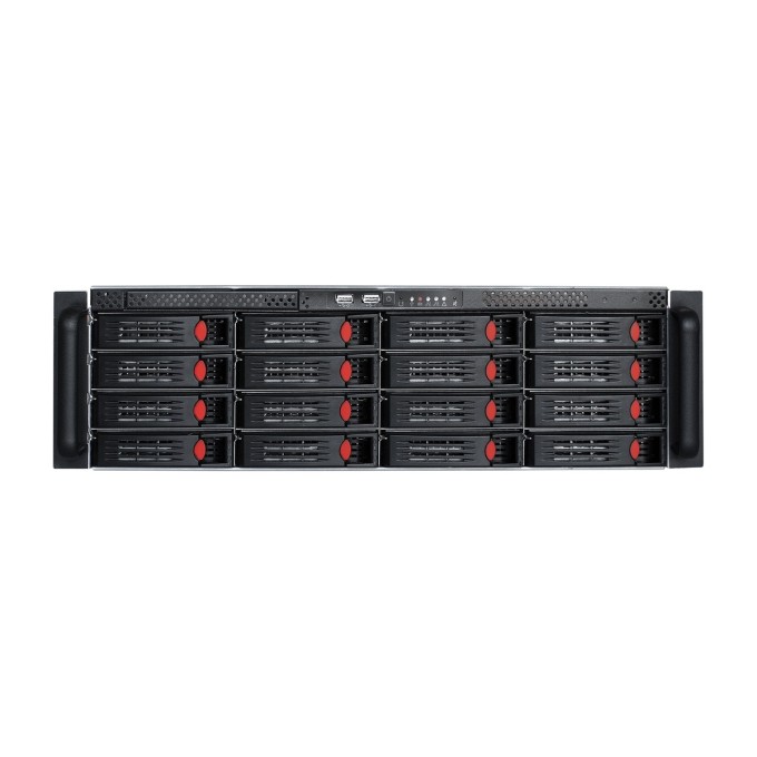 Серверная платформа ExeGate Pro 3U660-HS16 (RM 19", высота 3U, глубина 660, Redundant БП 2x1300W, 16xHotSwap, USB) EX304302RUS