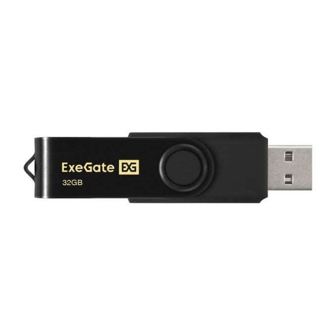 USB-флеш накопитель ExeGate Jet 32GB черный (USB2.0, 480Mbps, пластик/металл) EX302044RUS