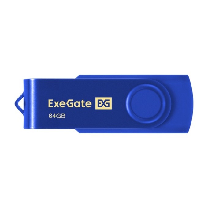 USB-флеш накопитель ExeGate Jet 64GB синий (USB2.0, 480Mbps, пластик/металл) EX302055RUS