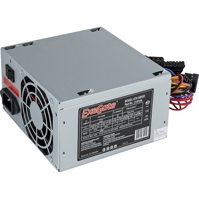 Блок питания 450W EXEGATE AB450, кабель 220V с защитой от выдергивания, EX219184RUS-S EX278151RUS Блок питания 450W EXEGATE AB450, кабель 220V с защитой от выдергивания, EX219184RUS-S EX278151RUS