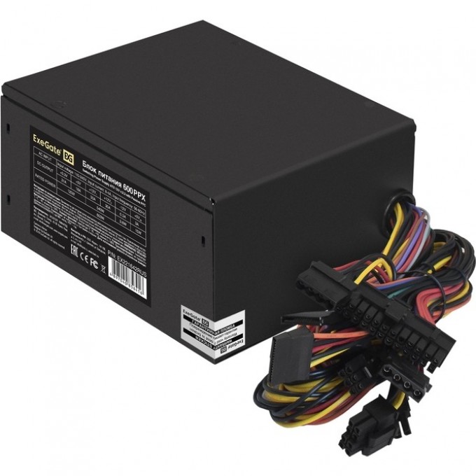 Блок питания 600W EXEGATE 600PPX ATX, APFC, SC, КПД 80% (80 PLUS) EX278170RUS Блок питания 600W EXEGATE 600PPX ATX, APFC, SC, КПД 80% (80 PLUS) EX278170RUS