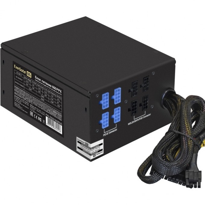 Блок питания 600W EXEGATE 600PPX EX221642RUS-S Блок питания 600W EXEGATE 600PPX EX221642RUS-S