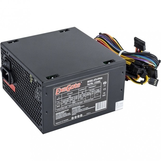 Блок питания 600W EXEGATE XP600 EX219465RUS-PC Блок питания 600W EXEGATE XP600 EX219465RUS-PC