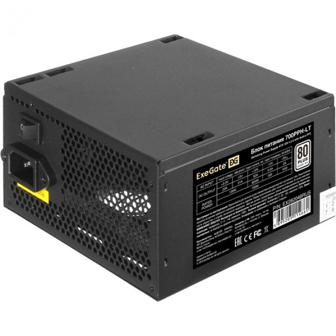 Блок питания 700W EXEGATE 80 PLUS® 700PPH-LT-S-OEM EX282048RUS-OEM-S Блок питания 700W EXEGATE 80 PLUS® 700PPH-LT-S-OEM EX282048RUS-OEM-S