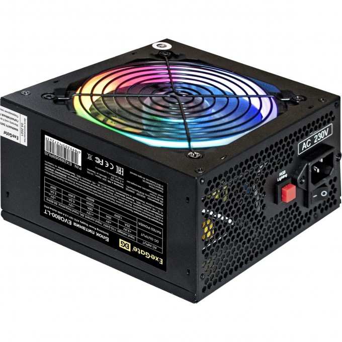 Блок питания 800W EXEGATE EVO800-LT EX289069RUS Блок питания 800W EXEGATE EVO800-LT EX289069RUS