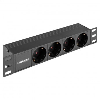 Блок розеток EXEGATE SERVERPRO PDU-10H401 Al-4S-C14 Блок розеток EXEGATE SERVERPRO PDU-10H401 Al-4S-C14