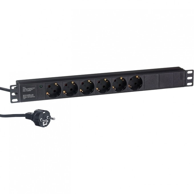 Блок розеток EXEGATE SERVERPRO PDU-19H603 AL-6S-EU2.5CU EX280828RUS Блок розеток EXEGATE SERVERPRO PDU-19H603 AL-6S-EU2.5CU EX280828RUS