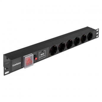 Блок розеток EXEGATE SERVERPRO PDU-19H605 Al-6S-C14-SW-O-SPD1 Блок розеток EXEGATE SERVERPRO PDU-19H605 Al-6S-C14-SW-O-SPD1