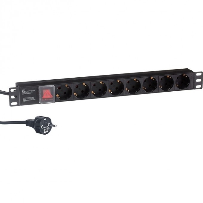 Блок розеток EXEGATE SERVERPRO PDU-19H802 AL-8S-EU1.8CU-SW EX280841RUS Блок розеток EXEGATE SERVERPRO PDU-19H802 AL-8S-EU1.8CU-SW EX280841RUS
