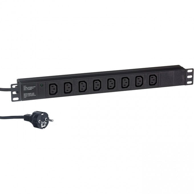 Блок розеток EXEGATE SERVERPRO PDU-19H809 AL-8C13-EU2.5CU EX280855RUS Блок розеток EXEGATE SERVERPRO PDU-19H809 AL-8C13-EU2.5CU EX280855RUS