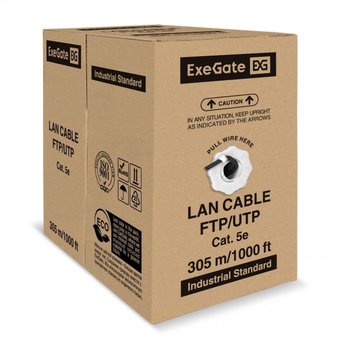 Кабель EXEGATE SPECIAL UTP4-C5e-CU-S24-OUT-PE-BK-305-FLUKE UTP EX301076RUS