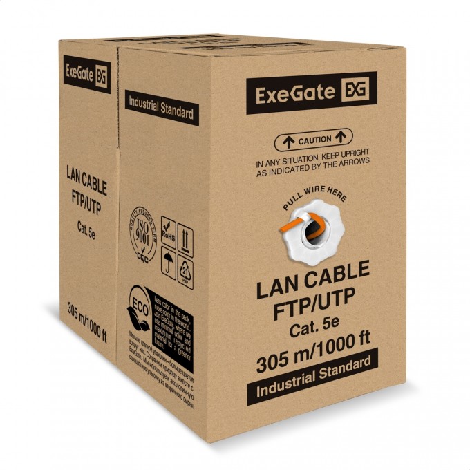 Кабель EXEGATE UTP4-C5e-CU-S24-IN-LSZH-OR-305-FLUKE UTP EX301078RUS