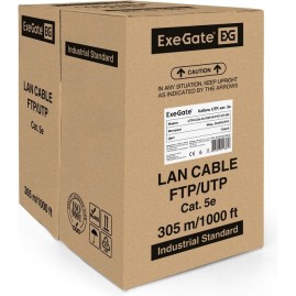 Кабель EXEGATE UTP4-C5E-CU-S25-IN-PVC-GY-305 UTP