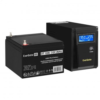 Комплект EXEGATE ИБП EX295986RUS + батарея 26Aч EX282970RUS 1шт Комплект EXEGATE ИБП EX295986RUS + батарея 26Aч EX282970RUS 1шт