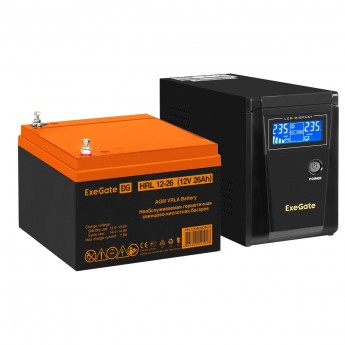 Комплект EXEGATE ИБП EX295986RUS + батарея 26Aч EX285663RUS 1шт Комплект EXEGATE ИБП EX295986RUS + батарея 26Aч EX285663RUS 1шт