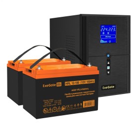 Комплект EXEGATE ИБП EX295989RUS + батарея 100Aч EX285656RUS 2шт Комплект EXEGATE ИБП EX295989RUS + батарея 100Aч EX285656RUS 2шт