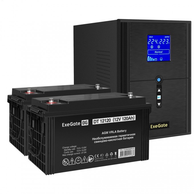 Комплект EXEGATE ИБП EX295989RUS + батарея 120Aч EX282988RUS 2шт EX296852RUS Комплект EXEGATE ИБП EX295989RUS + батарея 120Aч EX282988RUS 2шт EX296852RUS
