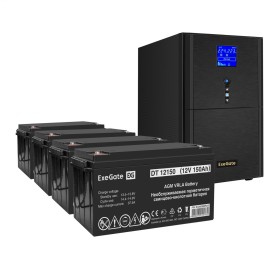 Комплект EXEGATE ИБП EX295991RUS + батарея 150Aч EX282990RUS 4шт Комплект EXEGATE ИБП EX295991RUS + батарея 150Aч EX282990RUS 4шт