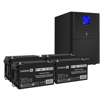 Комплект EXEGATE ИБП EX295991RUS + батарея 65Aч EX282980RUS 4шт Комплект EXEGATE ИБП EX295991RUS + батарея 65Aч EX282980RUS 4шт