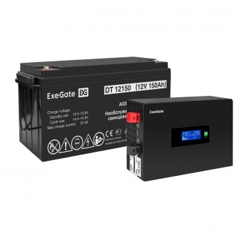 Комплект EXEGATE ИБП EX295992RUS + батарея 150Aч EX282990RUS 1шт