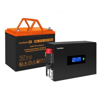 Комплект EXEGATE ИБП EX295993RUS + батарея 75Aч EX285653RUS 1шт Комплект EXEGATE ИБП EX295993RUS + батарея 75Aч EX285653RUS 1шт
