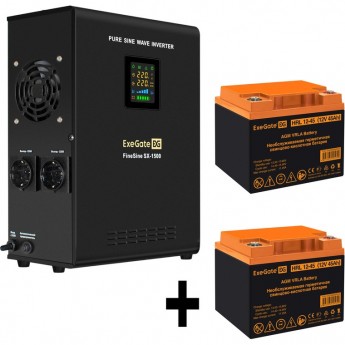 Комплект EXEGATE ИБП EX295998RUS + батарея 45Aч EX285666RUS 2шт Комплект EXEGATE ИБП EX295998RUS + батарея 45Aч EX285666RUS 2шт