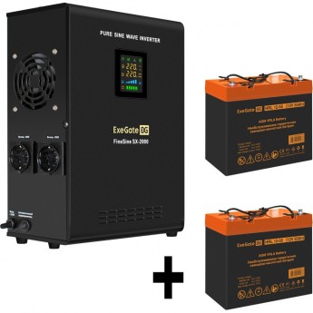 Комплект EXEGATE ИБП EX296001RUS + батарея 55Aч EX285652RUS 2шт Комплект EXEGATE ИБП EX296001RUS + батарея 55Aч EX285652RUS 2шт