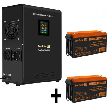 Комплект EXEGATE ИБП EX296001RUS + батарея 65Aч EX282982RUS 2шт Комплект EXEGATE ИБП EX296001RUS + батарея 65Aч EX282982RUS 2шт