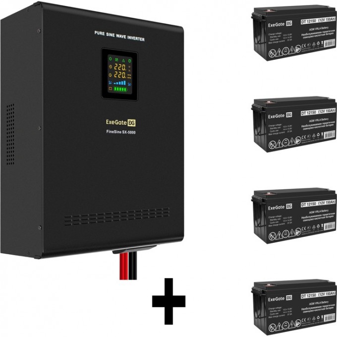 Комплект EXEGATE ИБП EX296004RUS + батарея 150Aч EX282990RUS 4шт EX296674RUS Комплект EXEGATE ИБП EX296004RUS + батарея 150Aч EX282990RUS 4шт EX296674RUS
