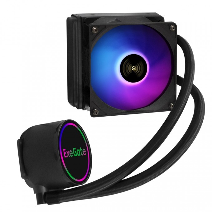 Комплект водяного охлаждения EXEGATE BlackWater-120V2.PWM.RGB EX293455RUS Комплект водяного охлаждения EXEGATE BlackWater-120V2.PWM.RGB EX293455RUS