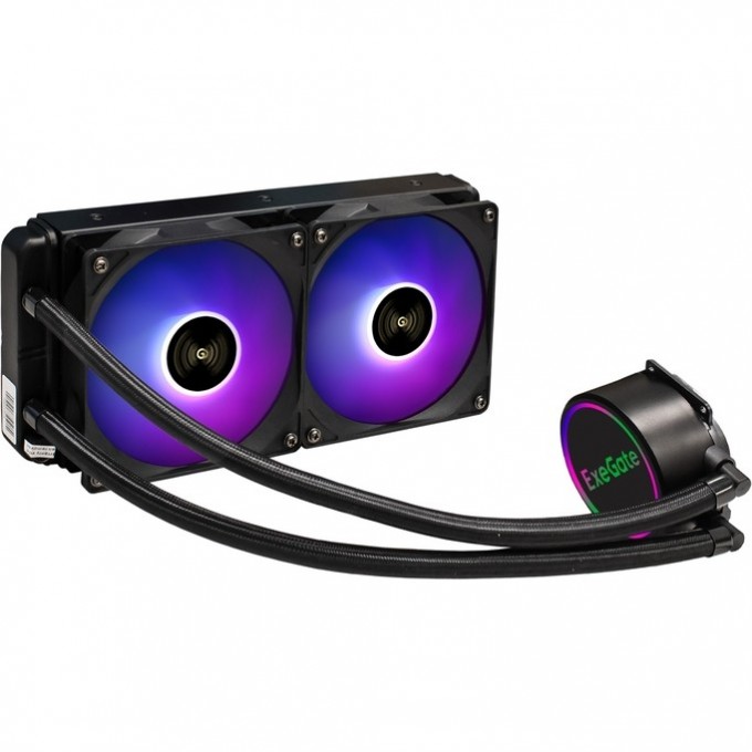 Комплект водяного охлаждения EXEGATE BLACKWATER-240V2.PWM.RGB EX293457RUS Комплект водяного охлаждения EXEGATE BLACKWATER-240V2.PWM.RGB EX293457RUS