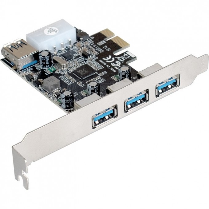 Контроллер EXEGATE EXE-367 (PCI-E 2.0, 3xUSB3.0 ext. + 1xUSB 3.0 int., разъем доп. питания) EX283720RUS Контроллер EXEGATE EXE-367 (PCI-E 2.0, 3xUSB3.0 ext. + 1xUSB 3.0 int., разъем доп. питания) EX283720RUS