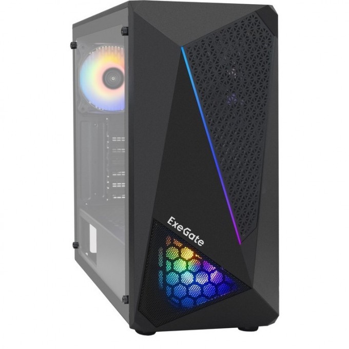 Корпус Miditower EXEGATE EVO-8225 ATX, без БП, 2*USB+1*USB3.0, черный с RGB подсветкой EX292858RUS Корпус Miditower EXEGATE EVO-8225 ATX, без БП, 2*USB+1*USB3.0, черный с RGB подсветкой EX292858RUS
