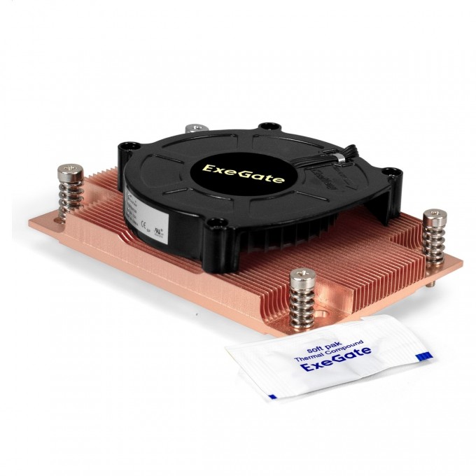 Кулер EXEGATE ESNK-P0062AP4v2.PWM.1U.SP3.Cu EX297634RUS Кулер EXEGATE ESNK-P0062AP4v2.PWM.1U.SP3.Cu EX297634RUS