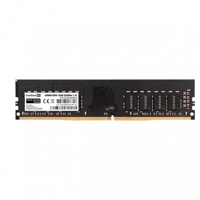 Модуль памяти EXEGATE VALUE SPECIAL DIMM DDR4 16GB <PC4-25600> 3200MHz EX297690RUS Модуль памяти EXEGATE VALUE SPECIAL DIMM DDR4 16GB <PC4-25600> 3200MHz EX297690RUS
