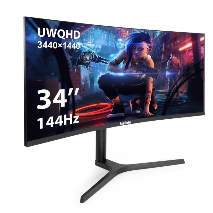 Монитор изогнутый игровой 144 Гц 34" EXEGATE COMBAT EC3407TA EX296284RUS Монитор изогнутый игровой 144 Гц 34" EXEGATE COMBAT EC3407TA EX296284RUS