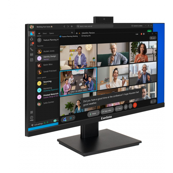 Монитор с веб-камерой 23.8" EXEGATE SUPERVIEW EA2400 EX298878RUS Монитор с веб-камерой 23.8" EXEGATE SUPERVIEW EA2400 EX298878RUS