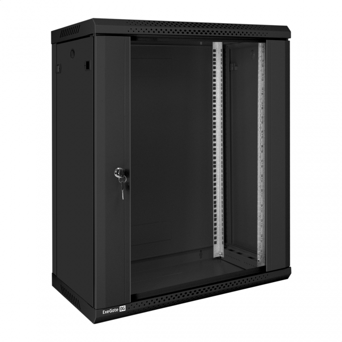 Шкаф телекоммуникационный 19" 15U EXEGATE EC-WM-15U.450.G.BLACK EX300254RUS