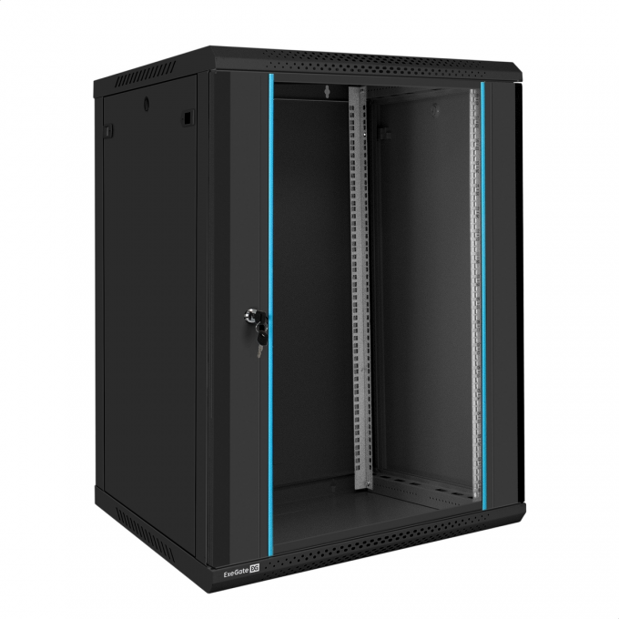 Шкаф телекоммуникационный 19" 18U EXEGATE EC-WM-18U.600.G.BLACK EX300270RUS