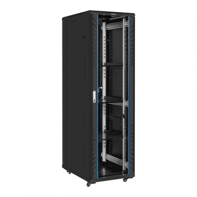Шкаф телекоммуникационный 19" напольный 42U EXEGATE EC-FS-42U.600.800.G.V.BLACK EX300274RUS