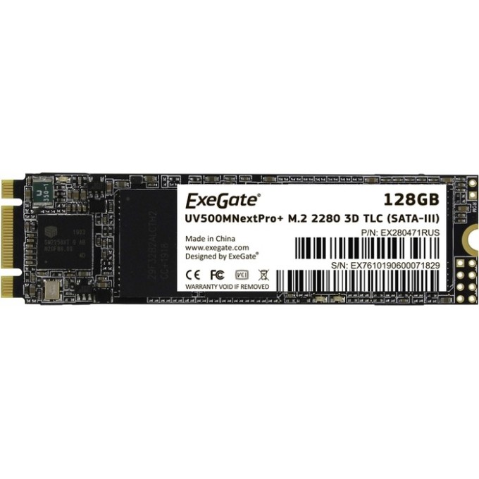 SSD накопитель EXEGATE NEXTPRO+ UV500TS128 M.2 2280 EX280471RUS