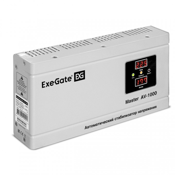 Стабилизатор напряжения EXEGATE MASTER AV-1000 EX294325RUS Стабилизатор напряжения EXEGATE MASTER AV-1000 EX294325RUS
