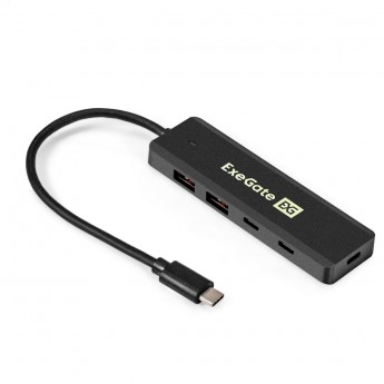 USB-Хаб (концентратор) 4-в-1 EXEGATE DUB-2C2P/10G