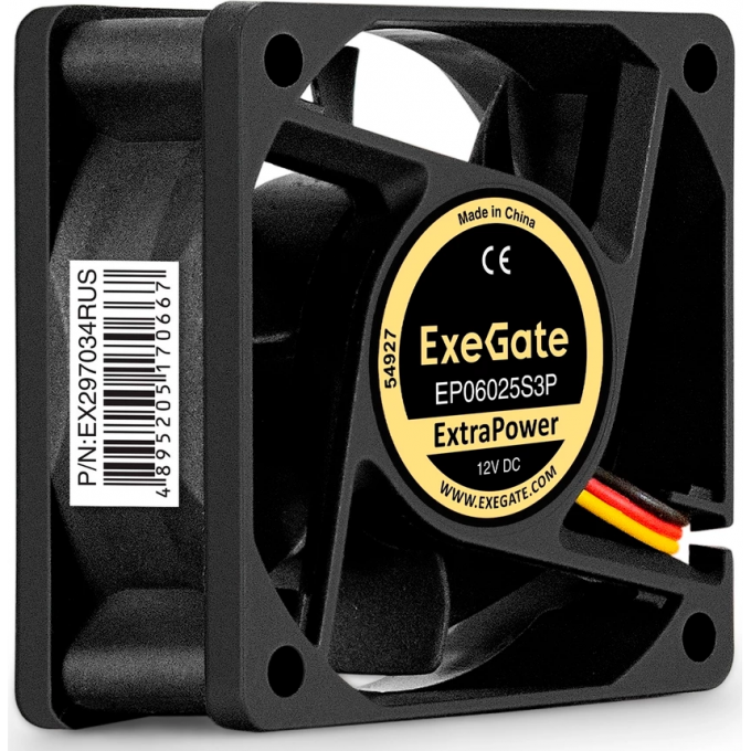 Вентилятор 12В DC EXEGATE EXTRAPOWER EP06025S3P EX297034RUS Вентилятор 12В DC EXEGATE EXTRAPOWER EP06025S3P EX297034RUS
