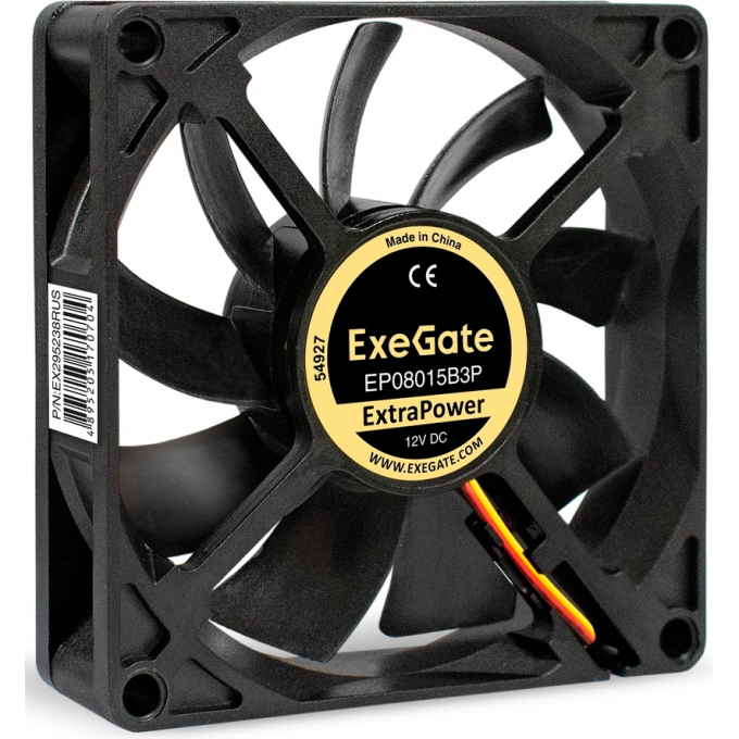 Вентилятор 12В DC EXEGATE EXTRAPOWER EP08015B3P EX295238RUS Вентилятор 12В DC EXEGATE EXTRAPOWER EP08015B3P EX295238RUS