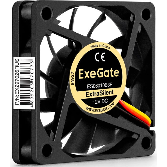 Вентилятор 12В DC EXEGATE EXTRASILENT ES06010B3P EX297026RUS Вентилятор 12В DC EXEGATE EXTRASILENT ES06010B3P EX297026RUS