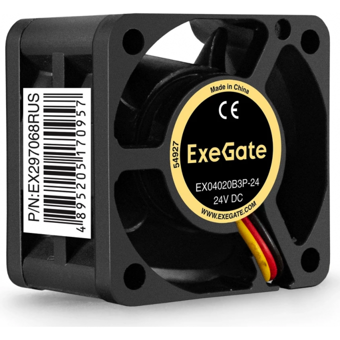 Вентилятор 24В DC EXEGATE EX04020B3P-24 EX297068RUS Вентилятор 24В DC EXEGATE EX04020B3P-24 EX297068RUS