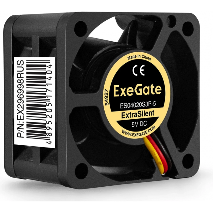 Вентилятор 5В DC EXEGATE EXTRASILENT ES04020S3P-5 EX296998RUS Вентилятор 5В DC EXEGATE EXTRASILENT ES04020S3P-5 EX296998RUS