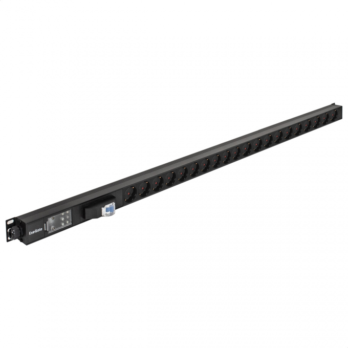 Вертикальный блок розеток EXEGATE SERVERPRO PDU-V201 Al-20S-T-1P EX300288RUS